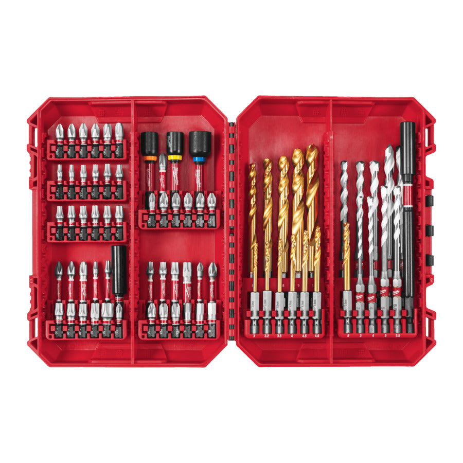Estuche 74 Piezas SHOCKWAVE Impact Duty Milwaukee