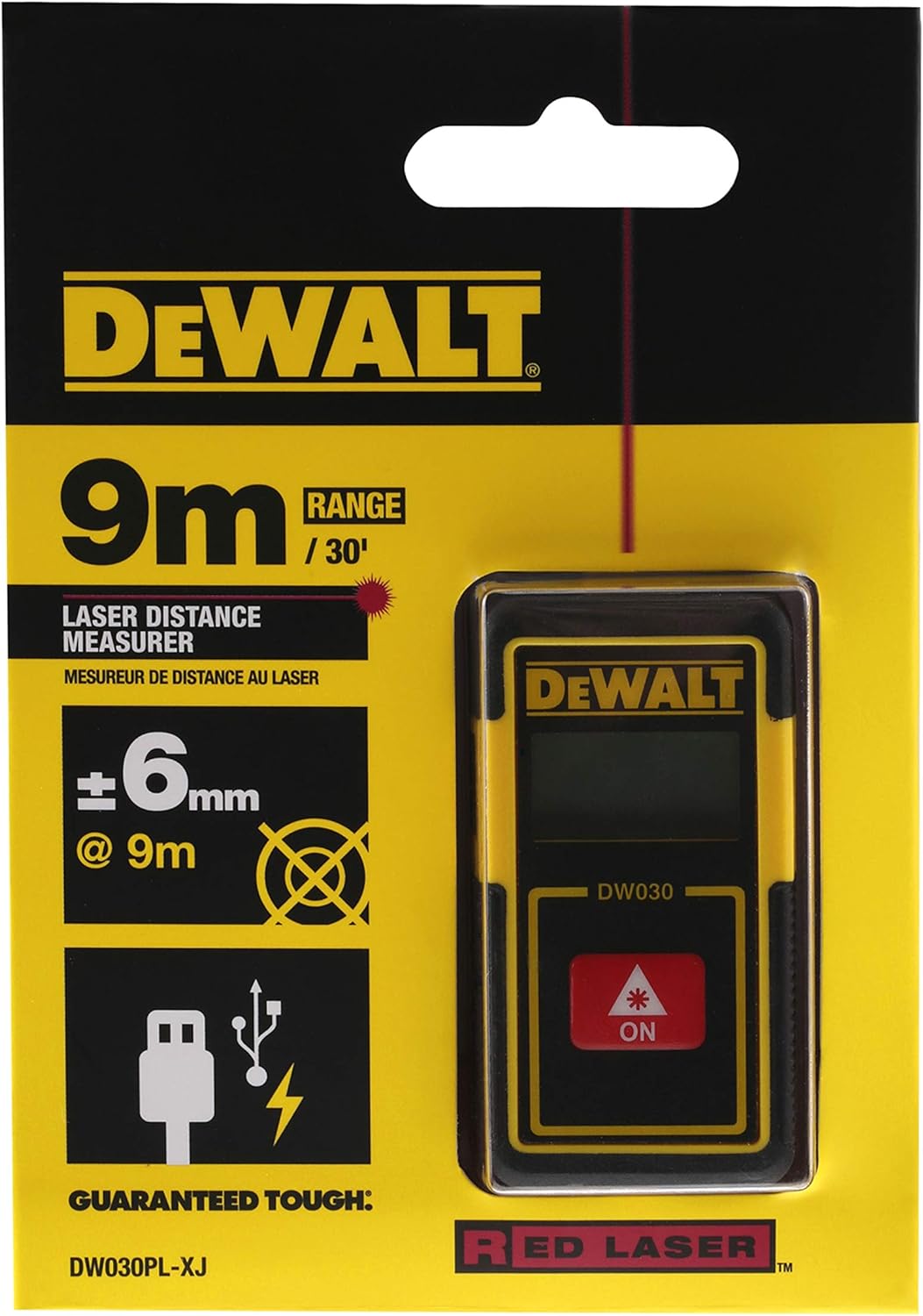 Dewalt DW030PL-XJ Pocket Laser Meter - 9 meters