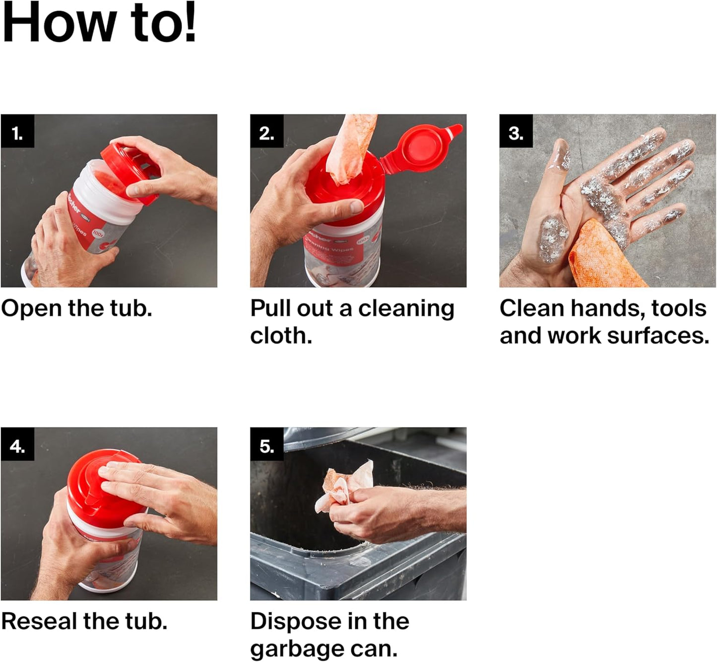 Toallitas de limpieza Xtreme Fischer 100uds