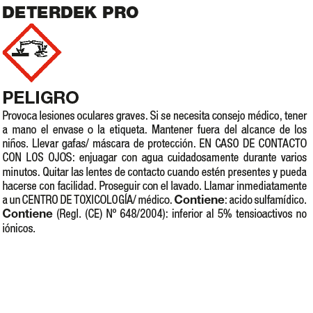 Detergent bottle Final cleaning of work Fila DETERDEK PRO