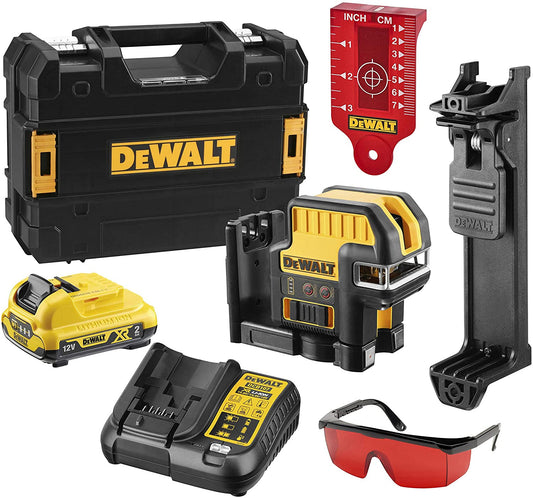 Nivel Láser Autonivelante 5 puntos cruz roja Dewalt 10.8V DCE0825D1R DEWALT - 1