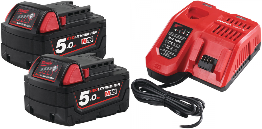 Powerpack 6 herramientas + 2bat + cargador + Bolsa Milwaukee M18 FPP6K2-502B