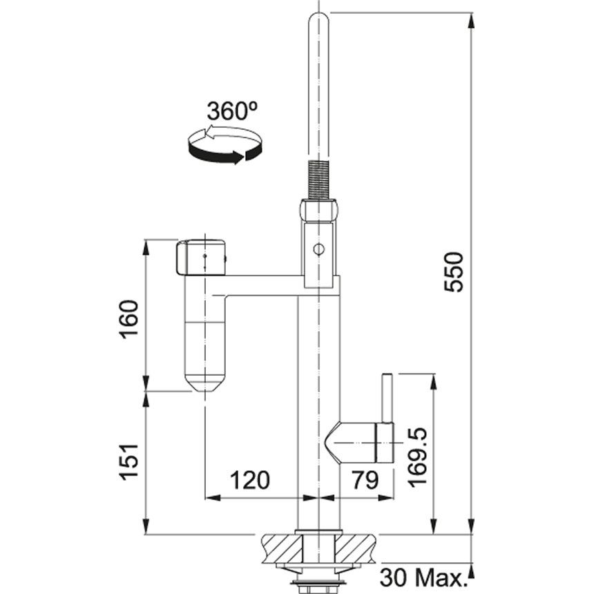 Grifo de agua filtrada Vital Semipro Cromo  - 4