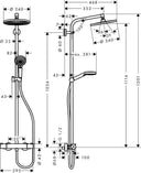 Crometta S Showerpipe 240 EcoSmart con termostato Cromado Hansgrohe HANSGROHE - 2