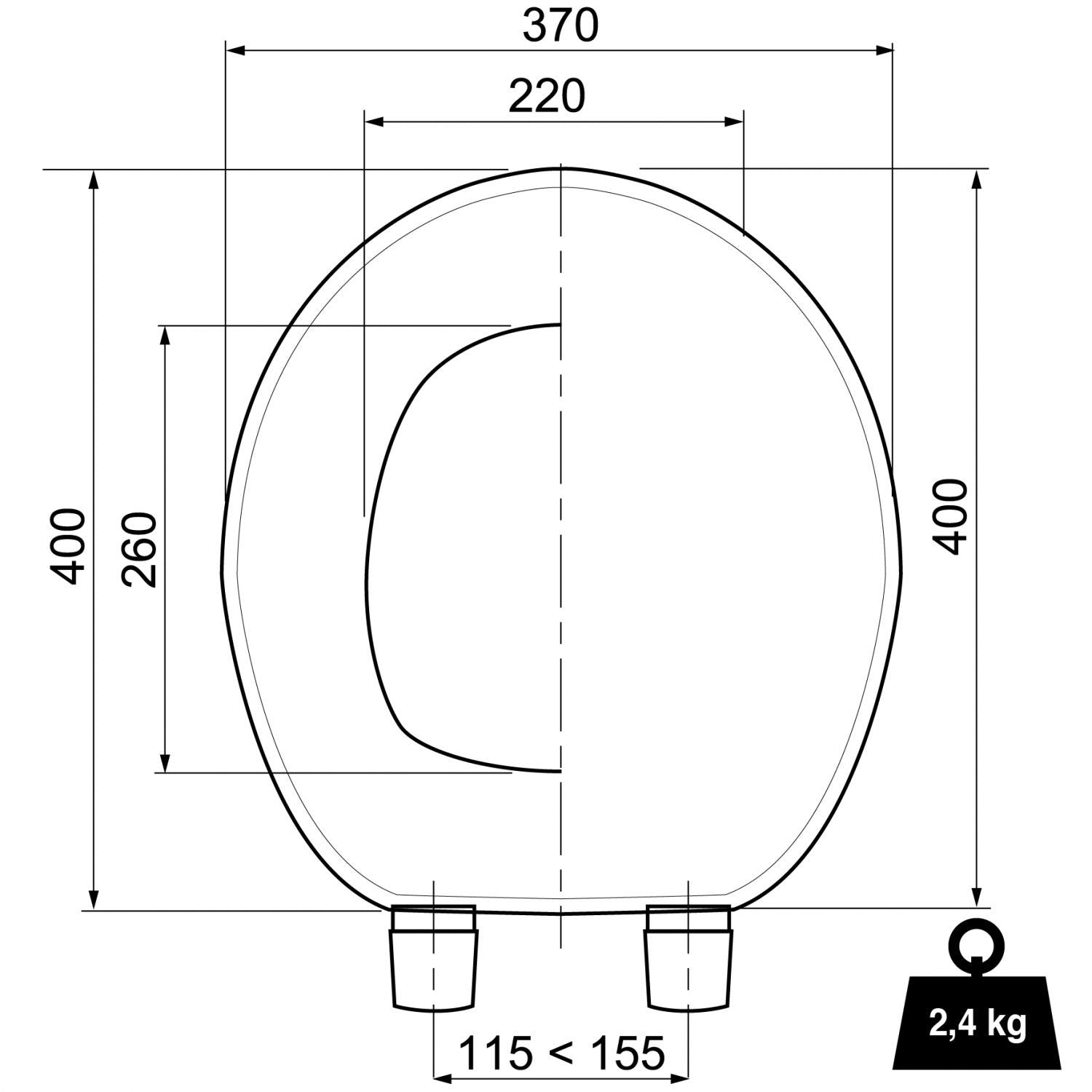 Tapa WC WOODY PARAMOUNT Wirquin 21230001 WIRQUIN - 3