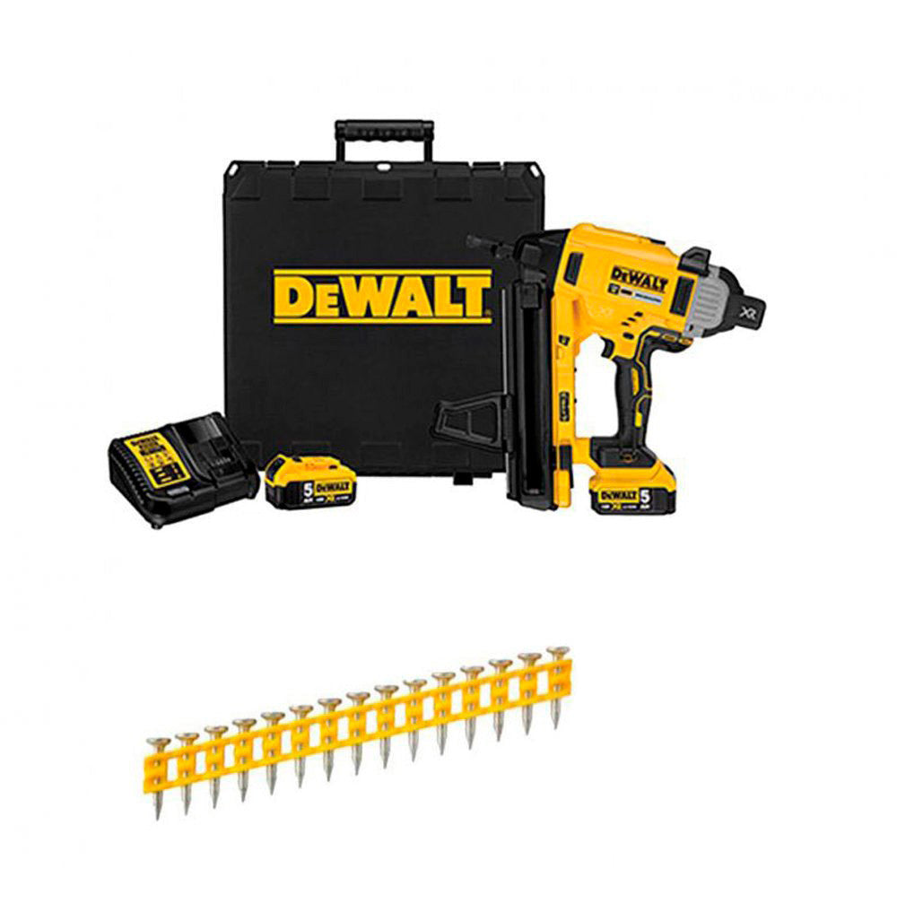 Dewalt DCN890P2 18V Battery-Powered Concrete and Steel Nailer Combo + 5,025 20mm Nails