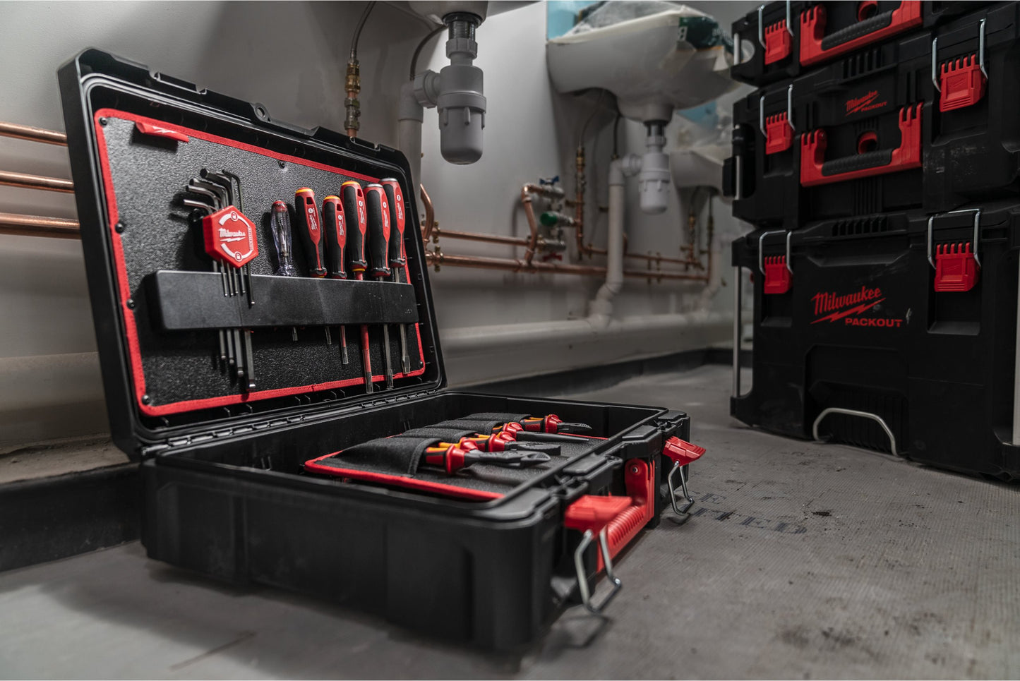 PACKOUT Plumbing Set 74 piezas para fontaneria Milwaukee