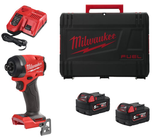 Milwaukee M18 FID3-502X M18 FUEL ¼″ hex impact driver + 2 × 5Ah batteries + charger + case