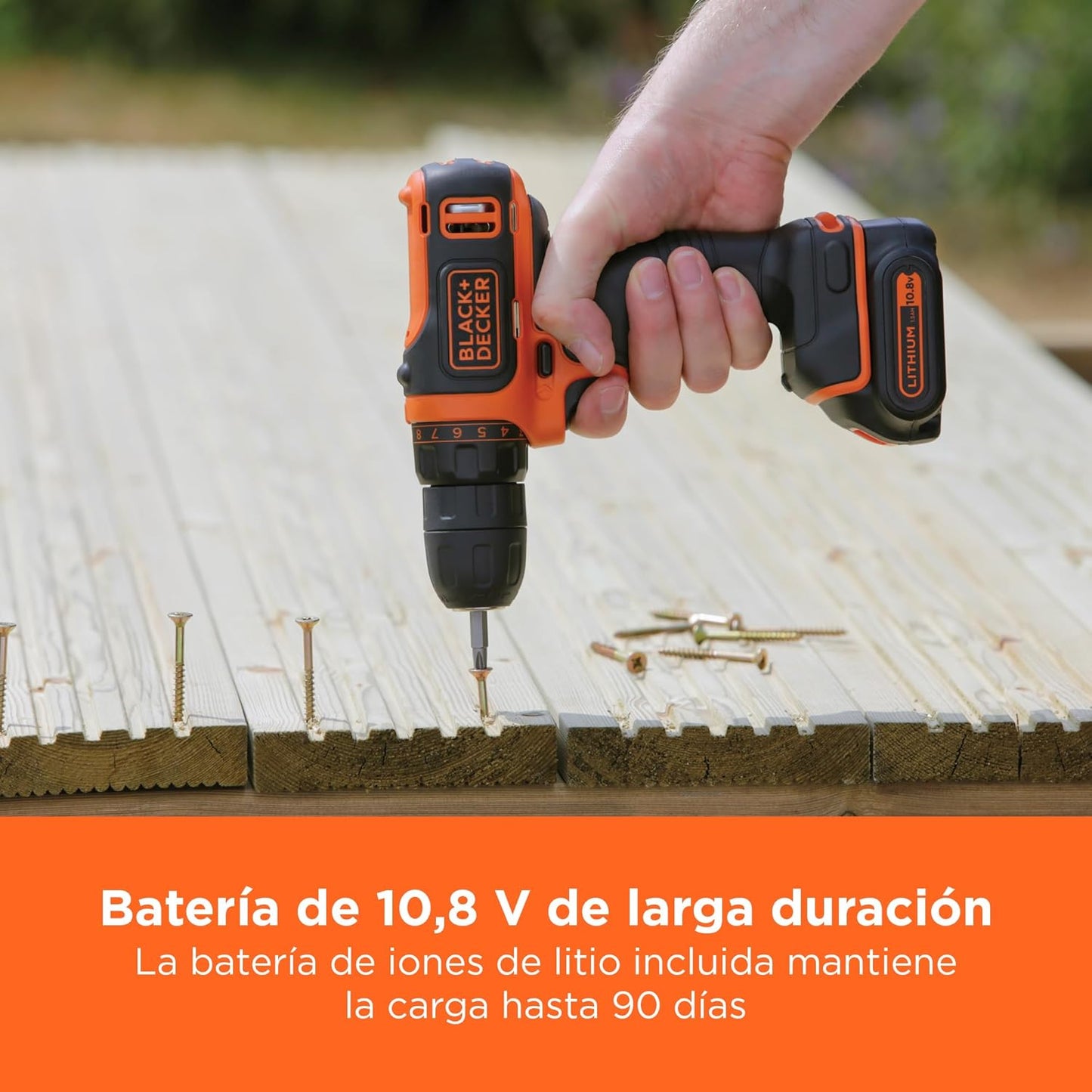 Taladro atornillador 10,8V 26Nm con batería Black+Decker BDCDD12