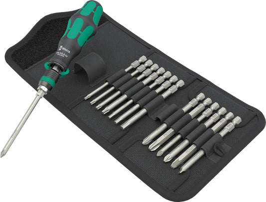 Set of 15pcs Ratchet Screwdrivers Kraftform Kompakt 838 RA-R M Wera