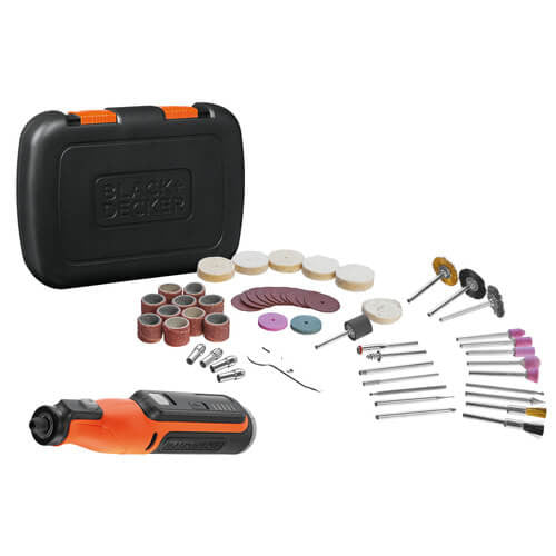 Multi-Herramienta Rotativa 7,2V con 53 Accesorios y Maletín Black+Decker BCRT8IK