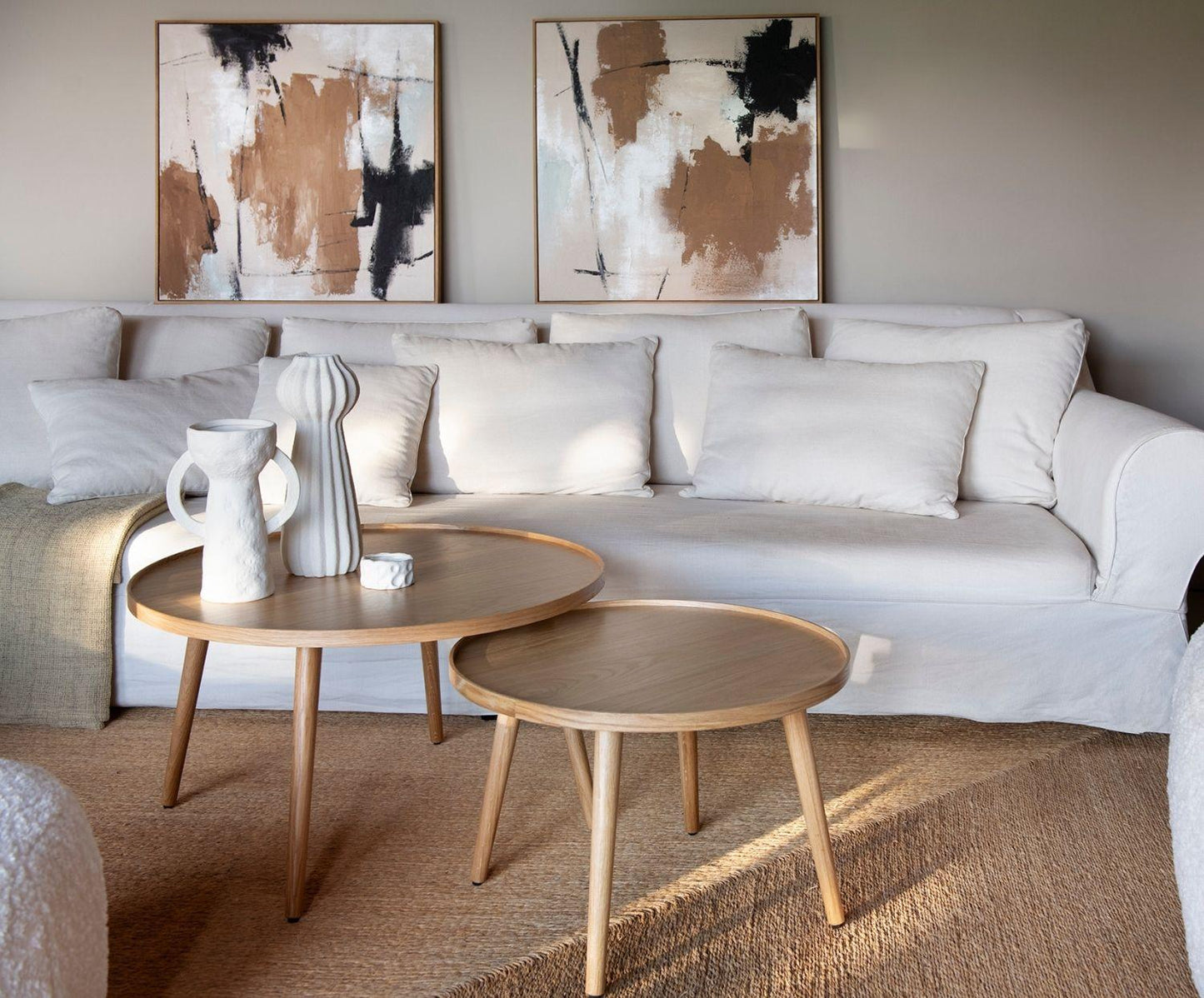 Kaduna white ceramic vase 30 cm Andrea House