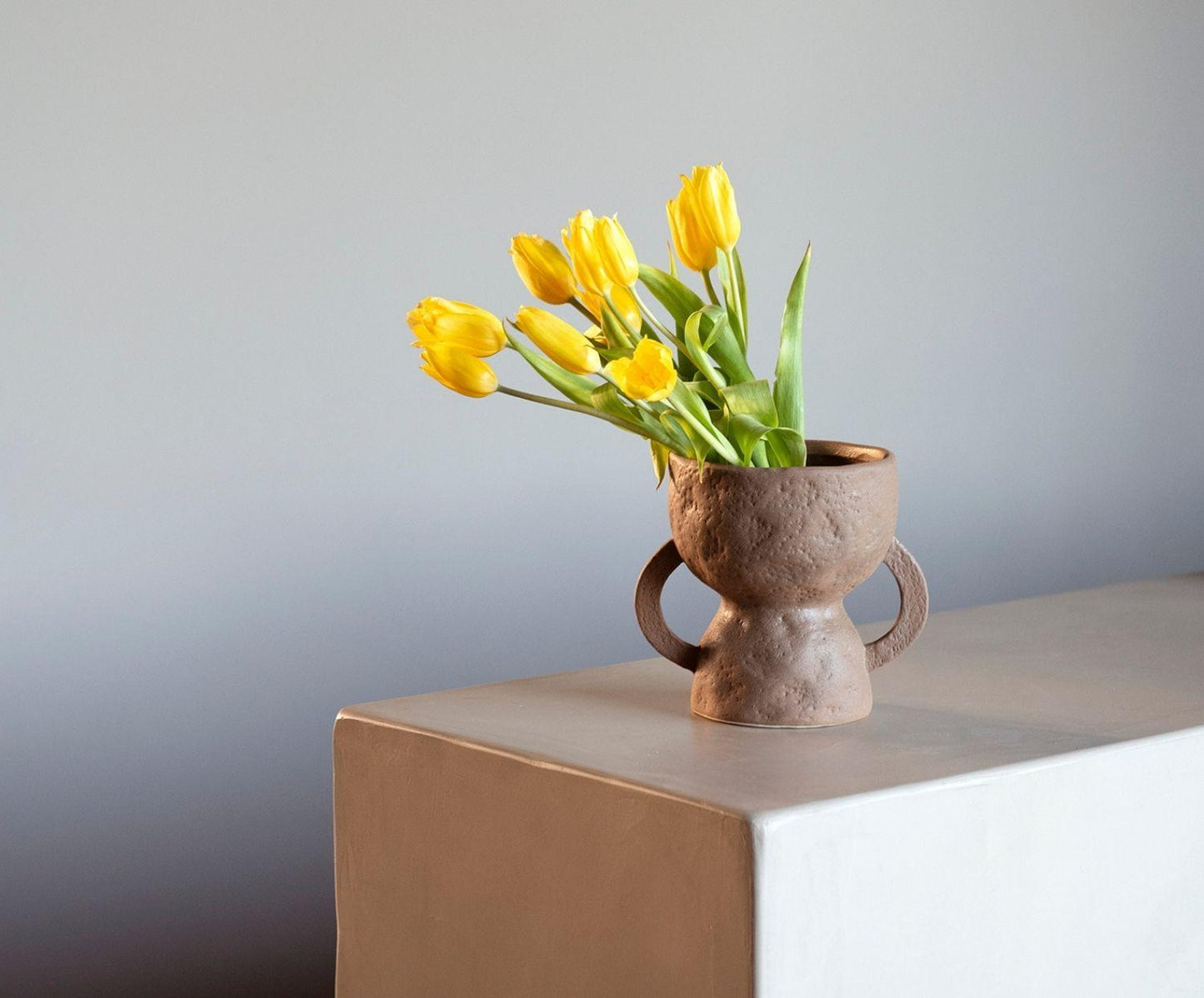 Migori Andrea House brown ceramic trophy vase