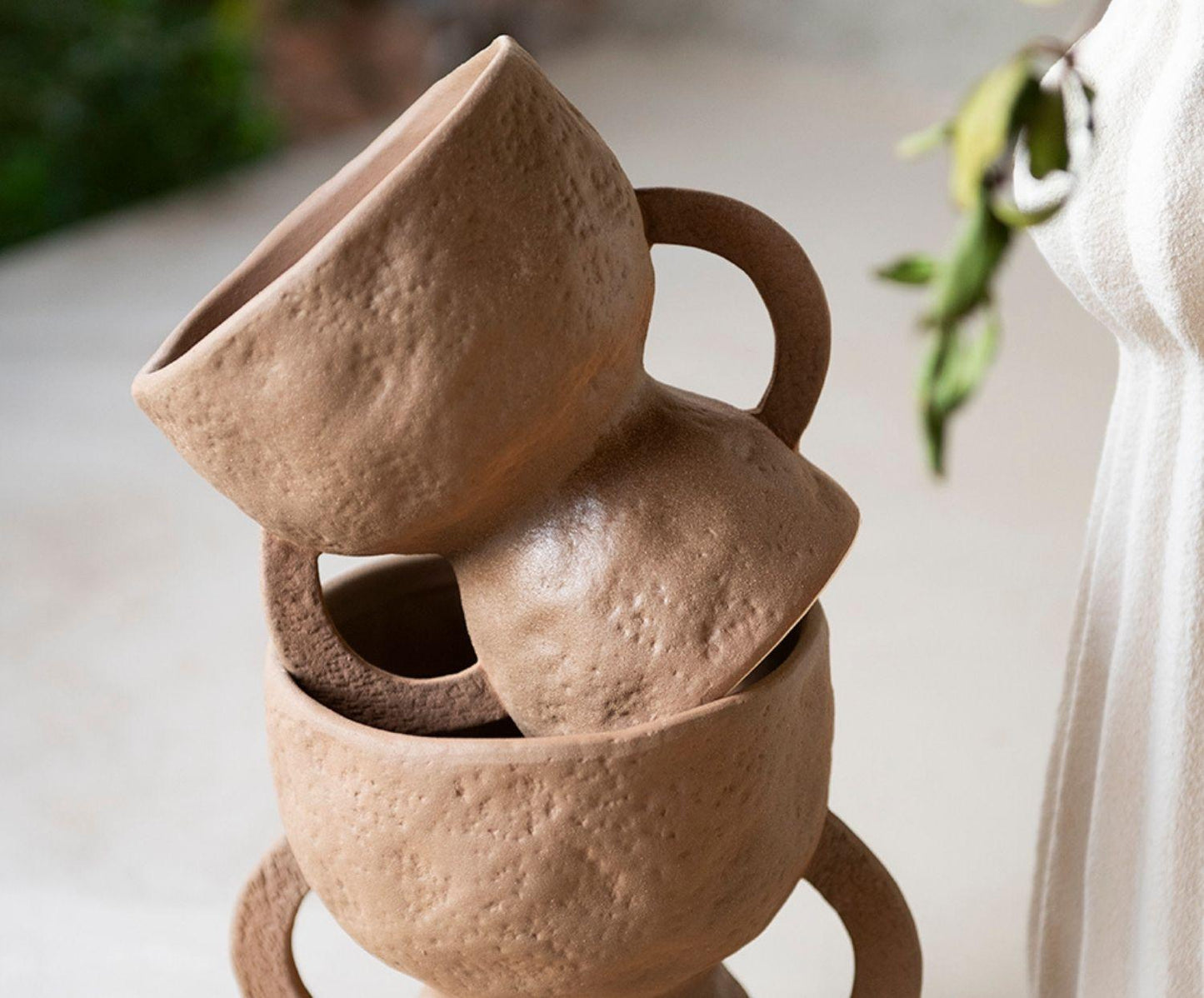 Migori Andrea House brown ceramic trophy vase