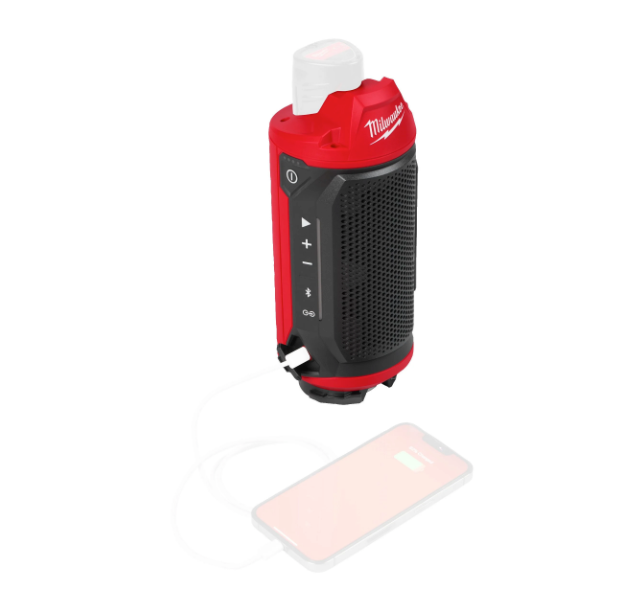 Altavoz M12 con Bluetooth compatible con Packout Milwaukee M12 SPEJSG2-0