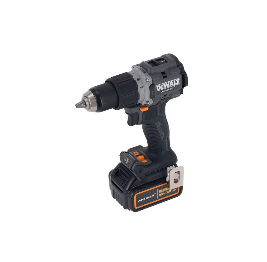 McLaren 18V 90Nm 13mm Hammer Drill with 2 x 4Ah Batteries + Dewalt DCD85MM2T Case