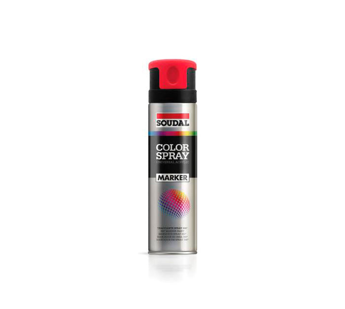 Fluorescent construction marker spray 500ml Soudal