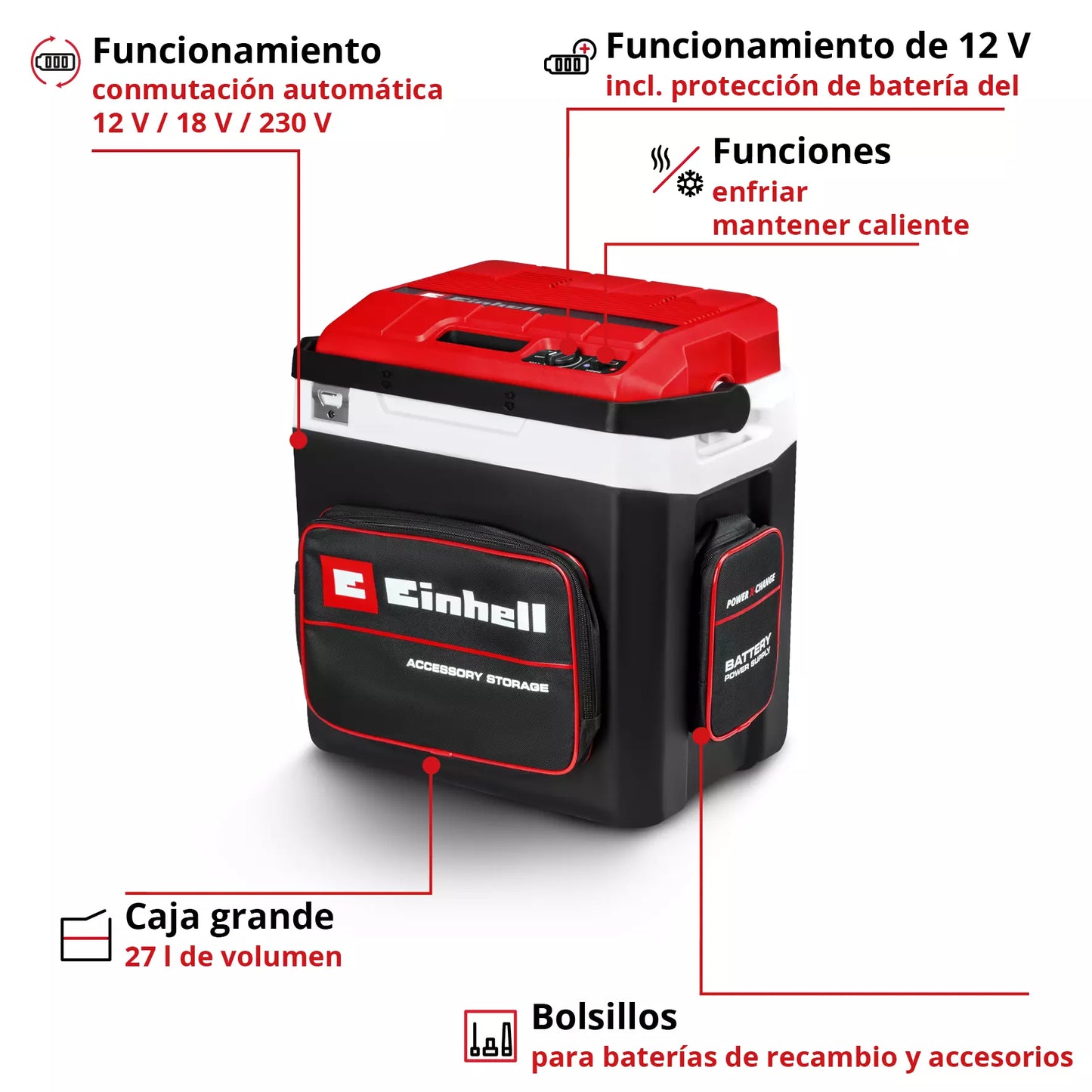 Einhell 18V TE-COL 18/27 battery-powered portable refrigerator