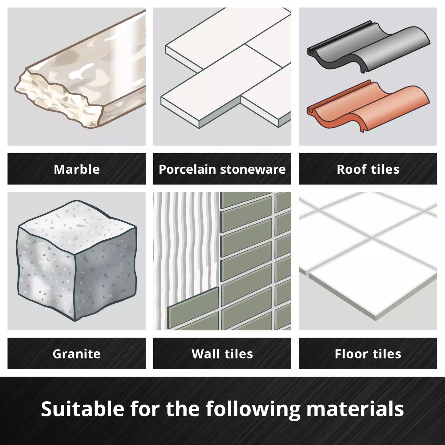 Porcelain drill bits set 4pcs XS-CASE Einhell 49051404