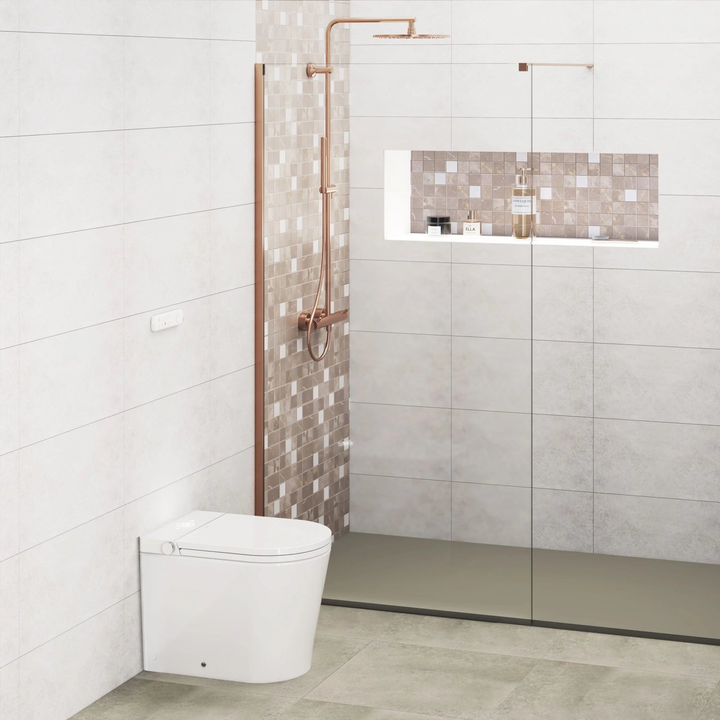 Inodoro Japonés con Smart Cleaning Mizubath Rada Suelo Blanco