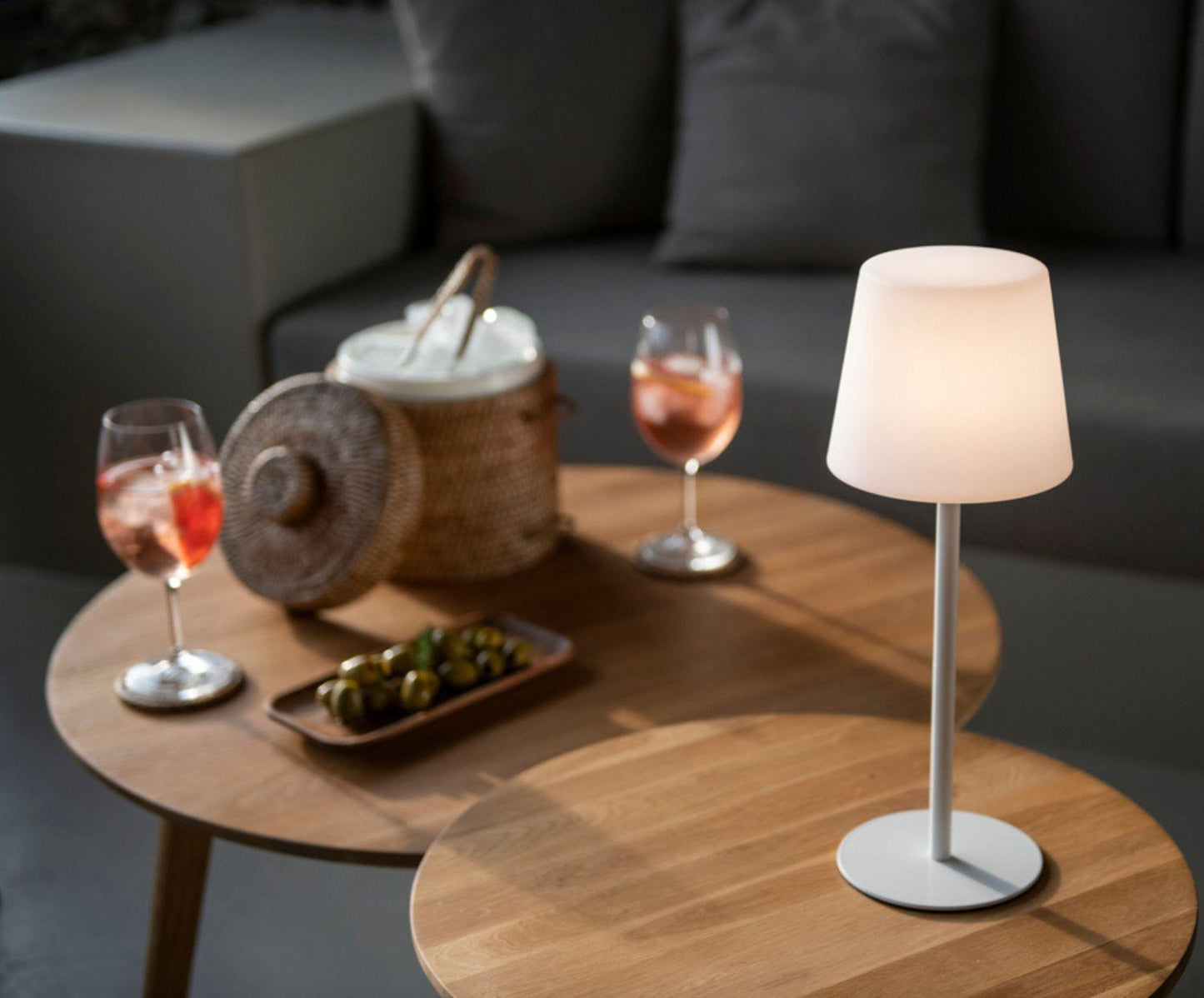 Andrea House White Metal Wireless LED Lamp