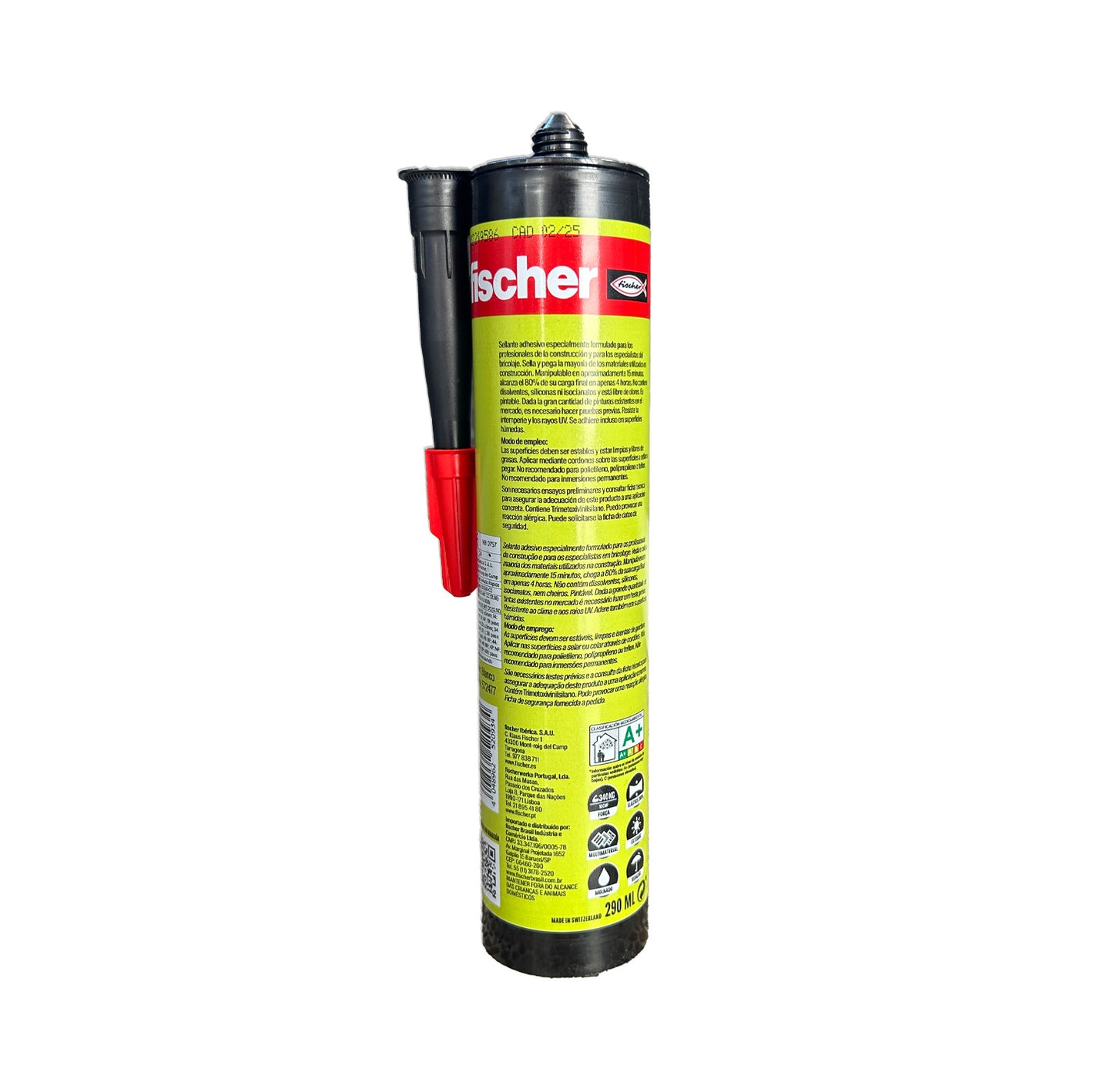 Cartucho Adhesivo Sellador 290ml Fischer MS Sellado Rápido