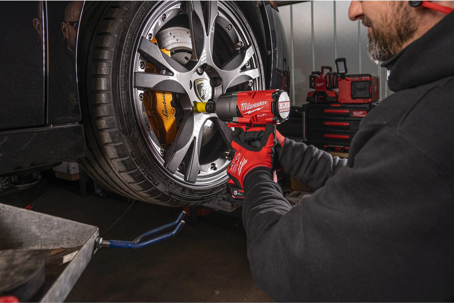 Llave de impacto M18 FUEL ONE-KEY 1/2" + 2 bat 5Ah + Cargador + Maletín Milwaukee M18 ONEFHIWF12-502X