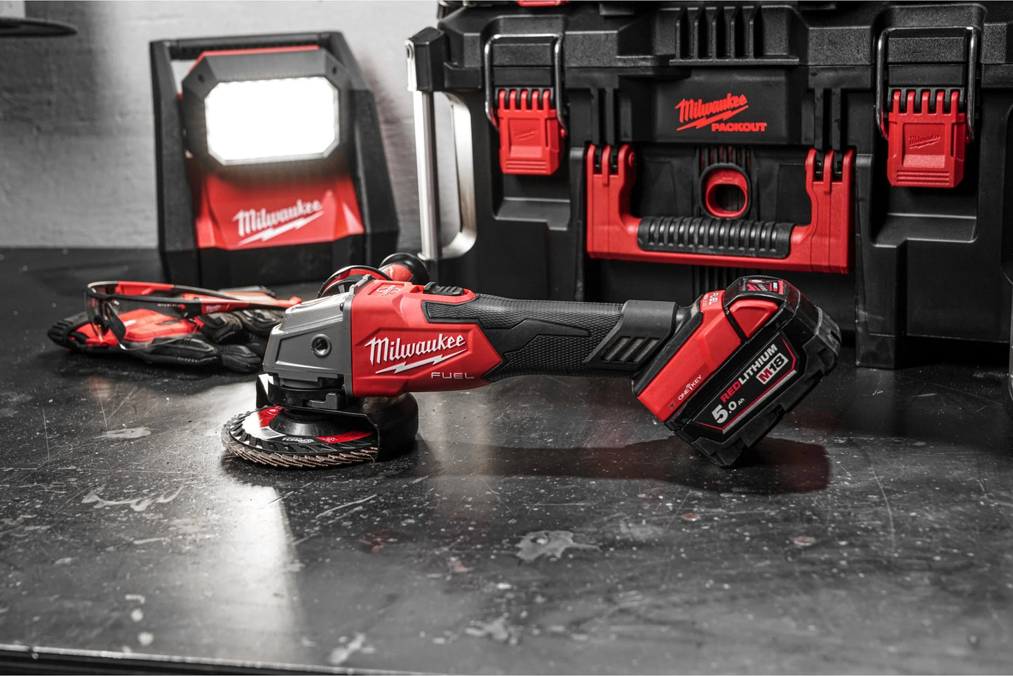 M18 125mm Fuel ONE-KEY Angle Grinder with Case Milwaukee M18 ONEFSAG125XB-0X