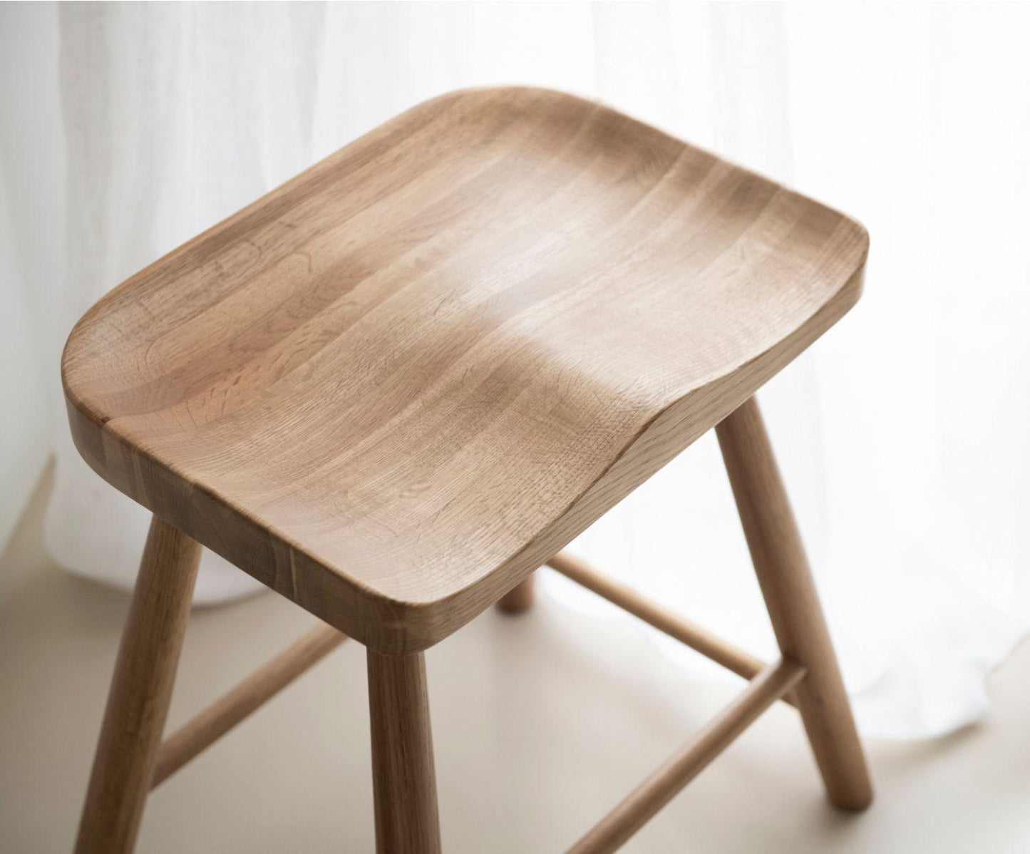 Andrea House oak wood stool
