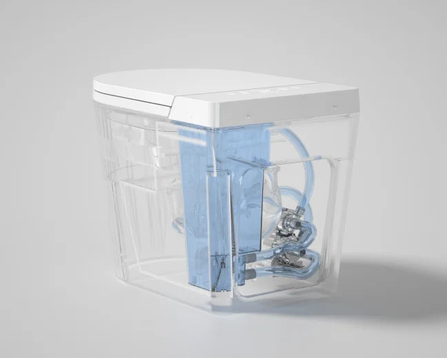 Inodoro Japonés con Smart Cleaning Mizubath Rada Suelo Blanco