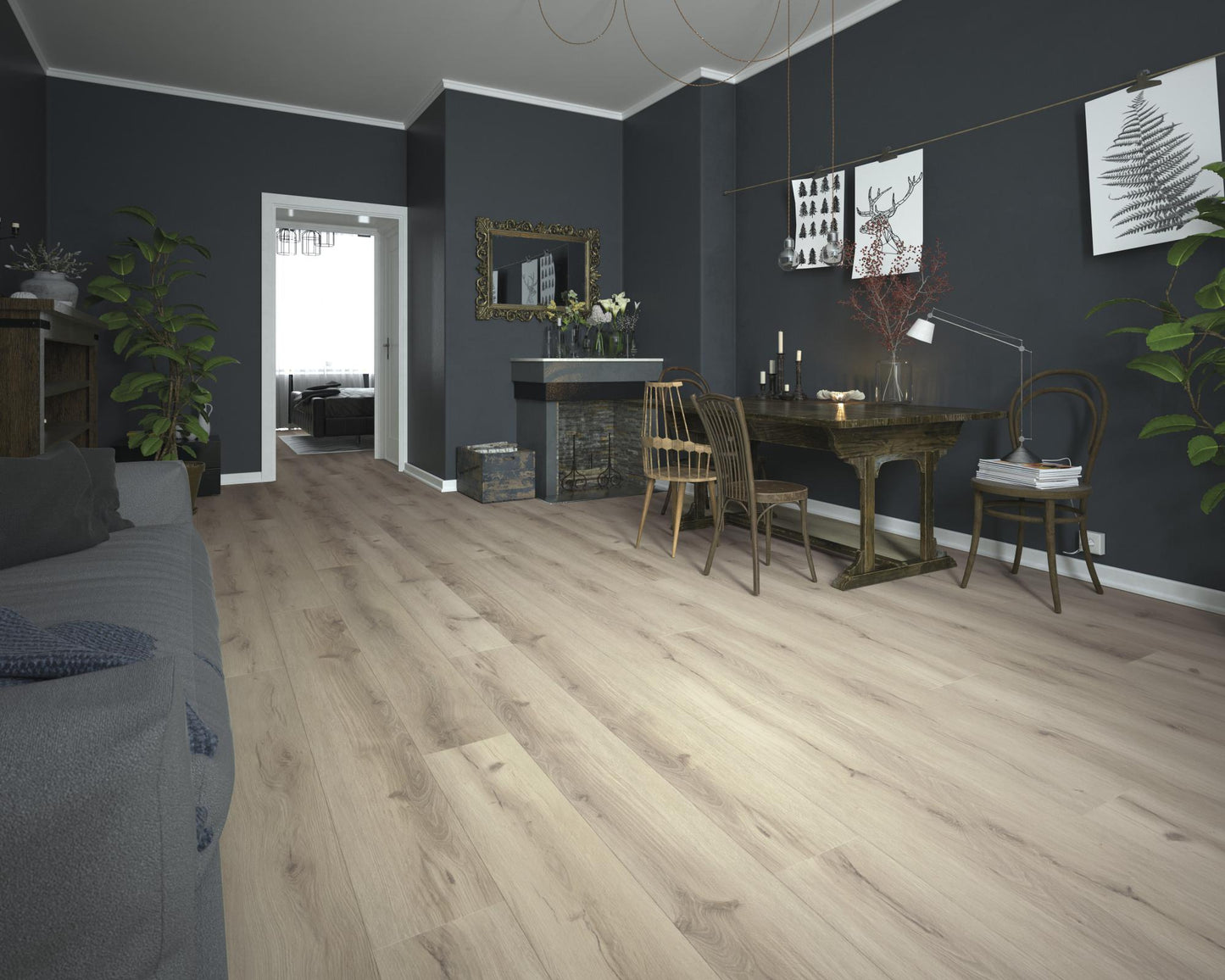 Box 2.36 m² 100% Waterproof SPC Click Flooring Ultramatt Vison Oak 23×184.2 cm Dune