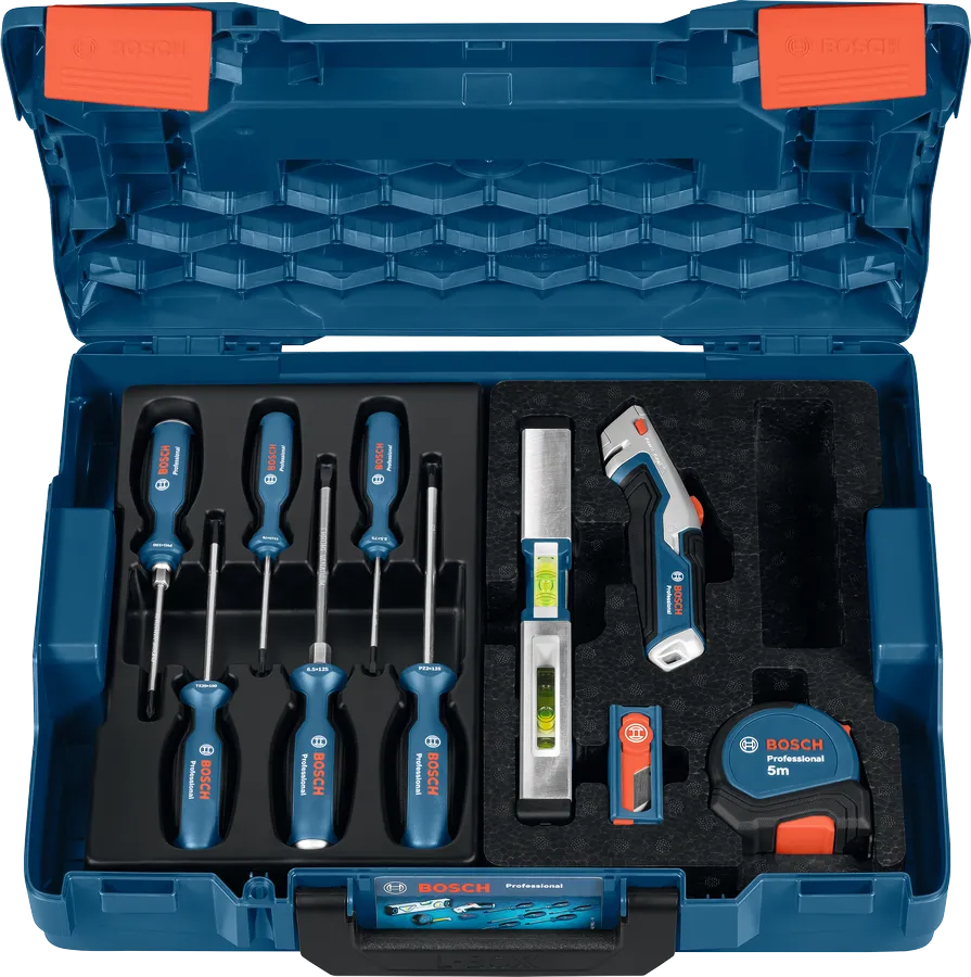 19-piece PRO Bosch Screwdriver and Hand Tool Set with Case