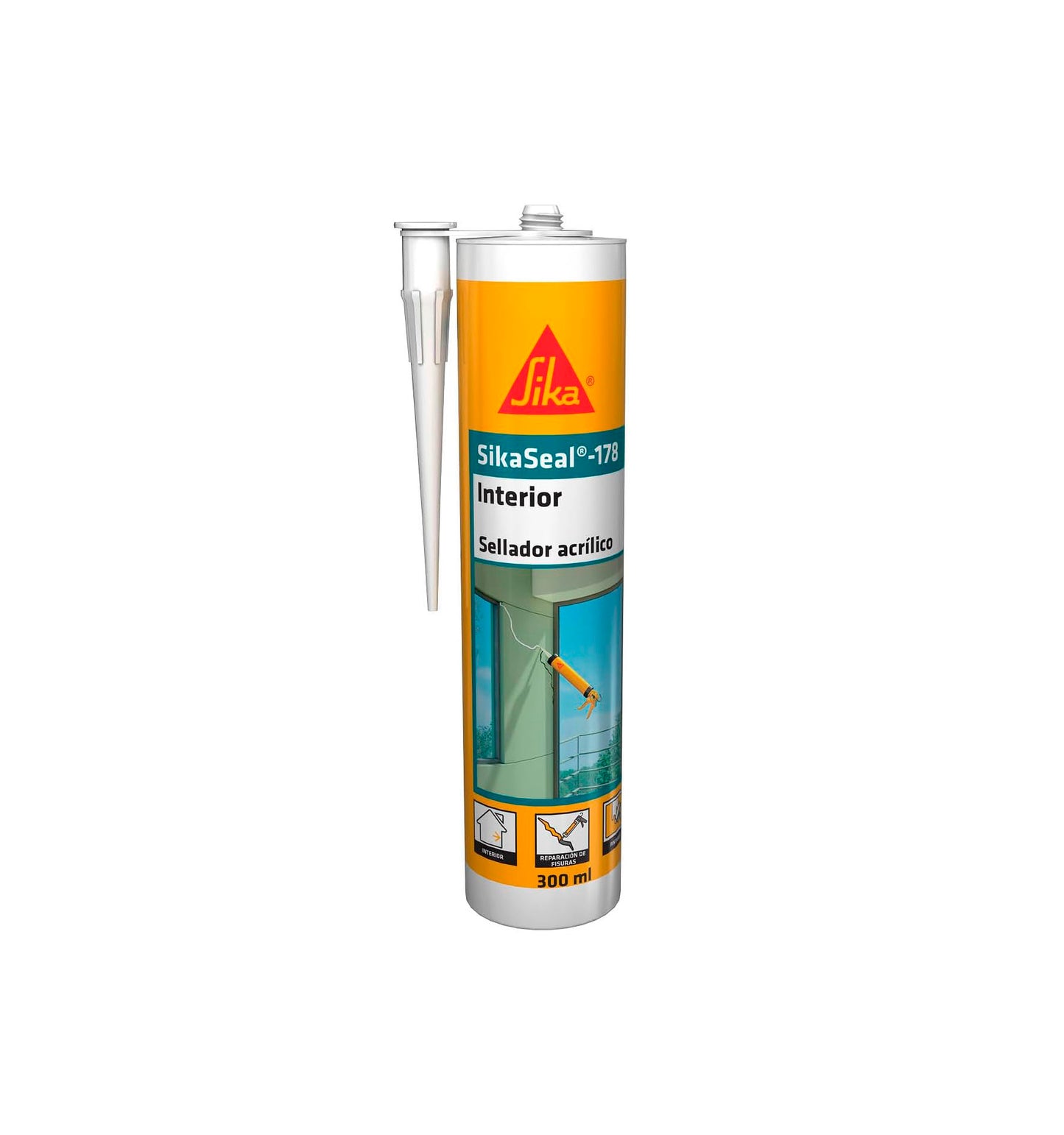 SikaSeal-178 Interior White Acrylic Sealant Cartridge 300ml